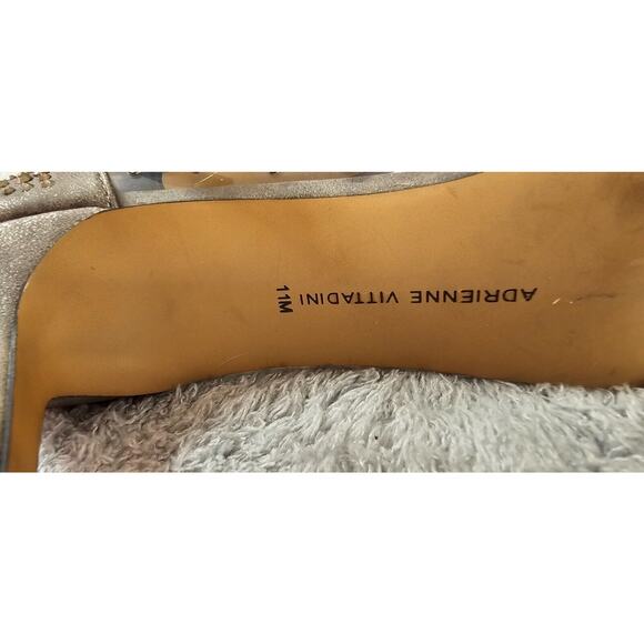 Adrienne Vitadini Clear Vinyl Rhinestone Heels Wedding Cocktail Party‎ Sz 11 M - Picture 8 of 8